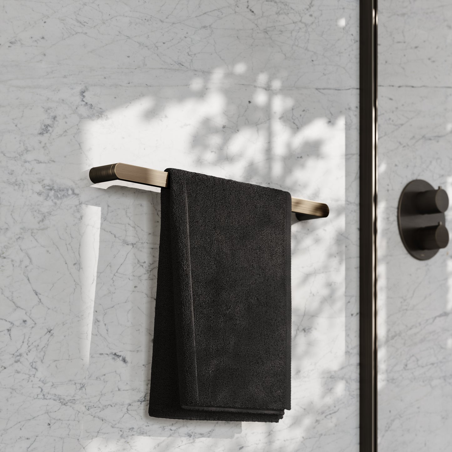 Luxe Brushed Bronze Towel Bar Rail 600mm