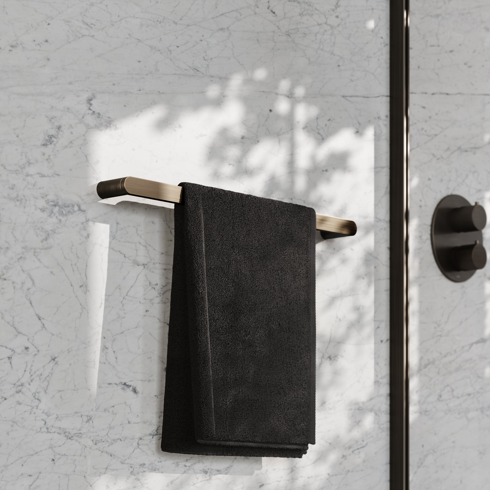 Luxe Brushed Bronze Towel Bar Rail 600mm