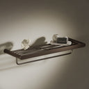 Luxe Deep Bronze Towel Shelf With Rail 600mm