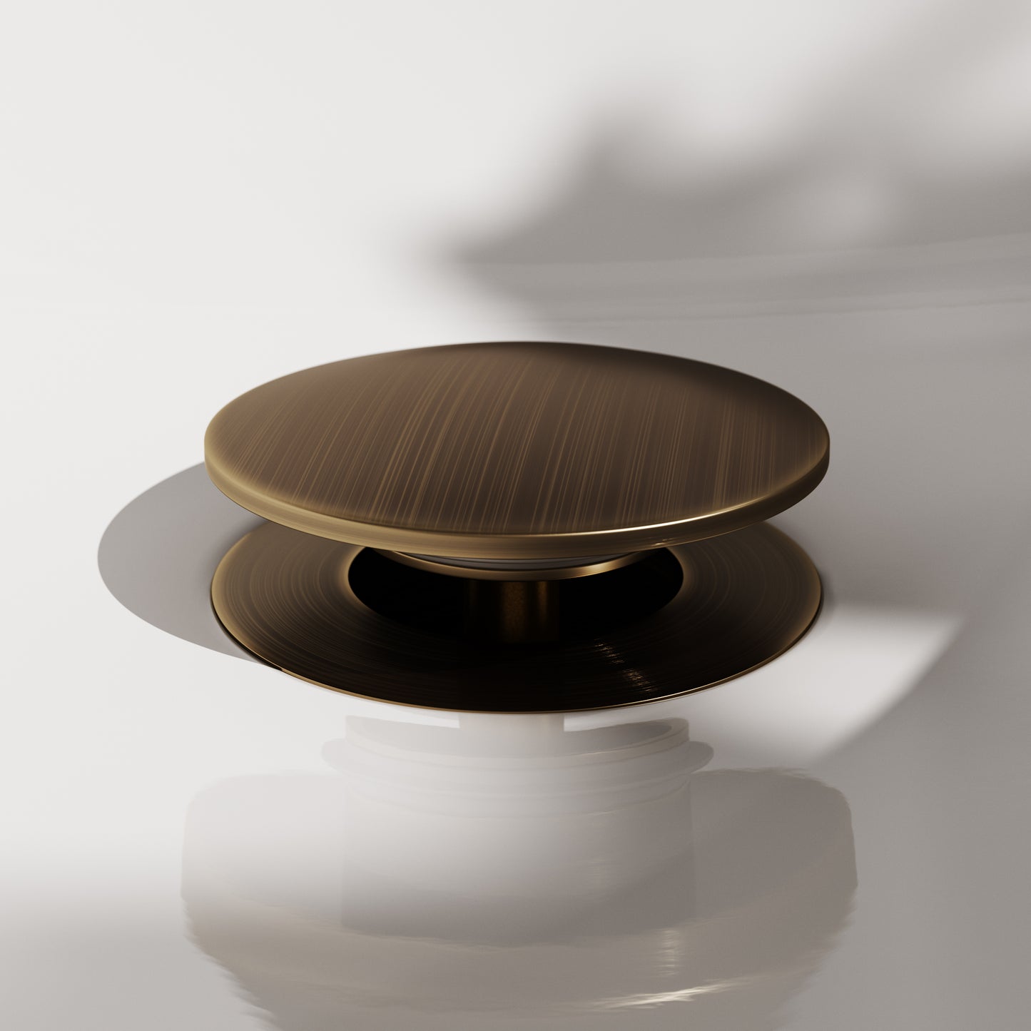 Luxe Brushed Bronze Unslotted Click Clack Basin Waste