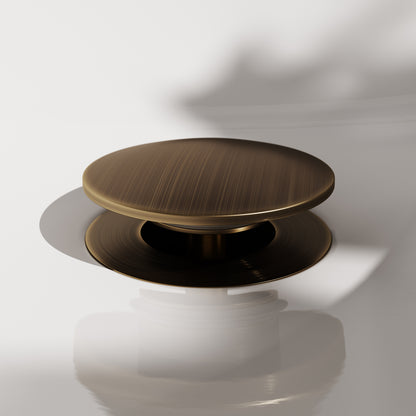 Luxe Brushed Bronze Unslotted Click Clack Basin Waste