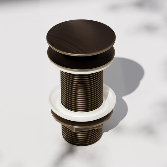 Luxe Brushed Bronze Unslotted Click Clack Basin Waste