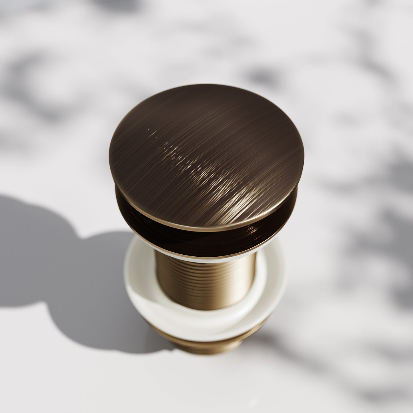 Luxe Brushed Bronze Unslotted Click Clack Basin Waste