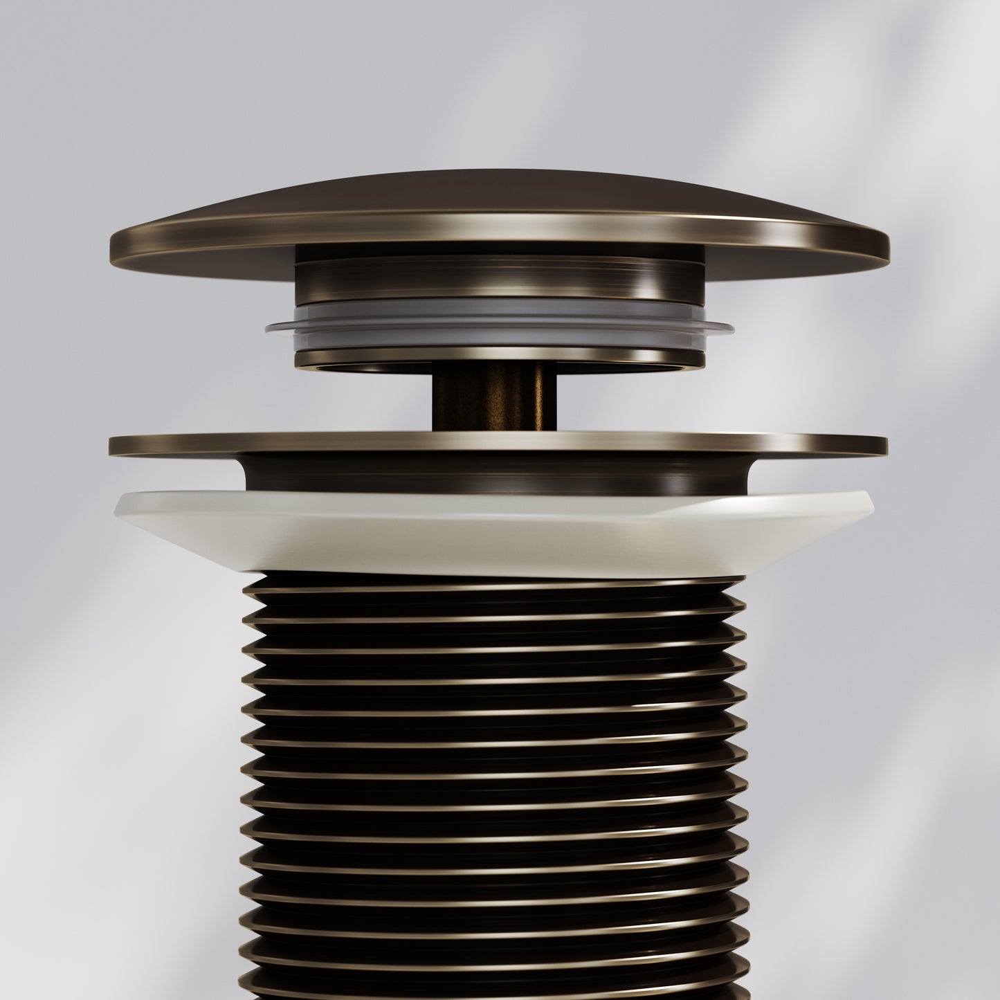 Luxe Brushed Bronze Unslotted Click Clack Basin Waste