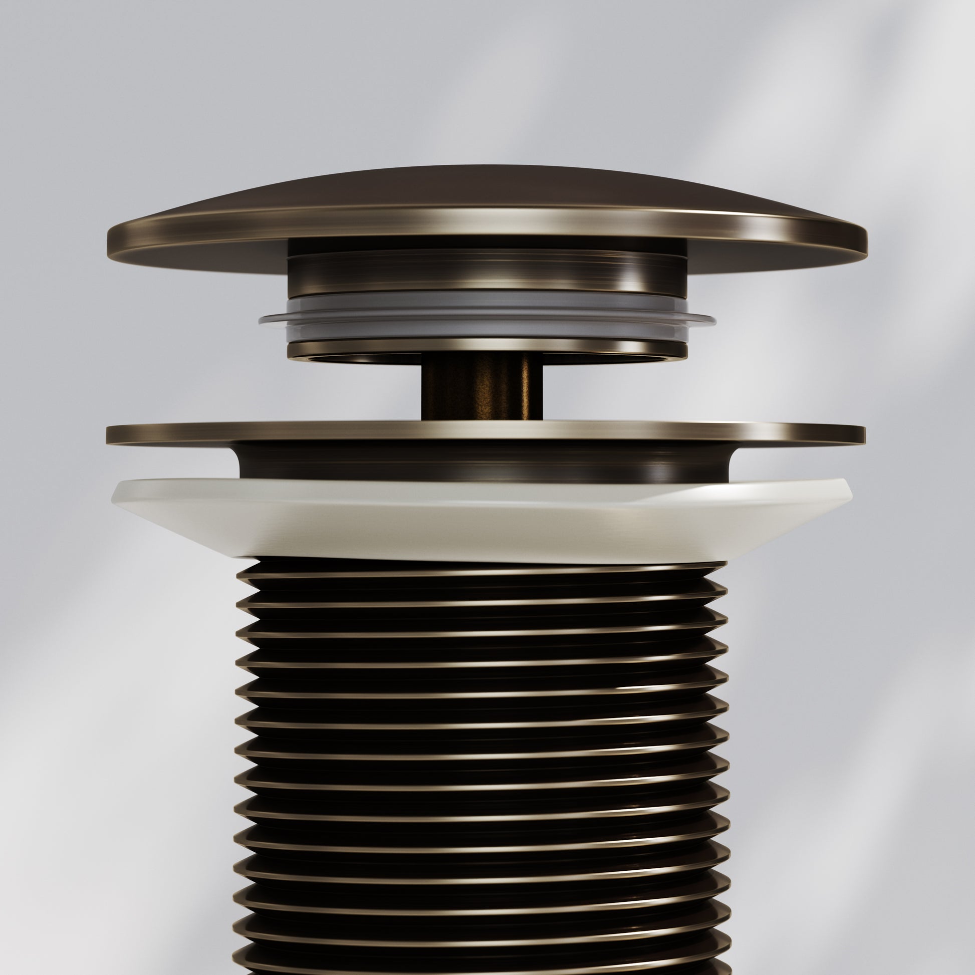 Luxe Brushed Bronze Unslotted Click Clack Basin Waste