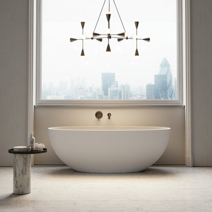 Luxe Brushed Bronze Wall Mounted Bath Mixer Tap