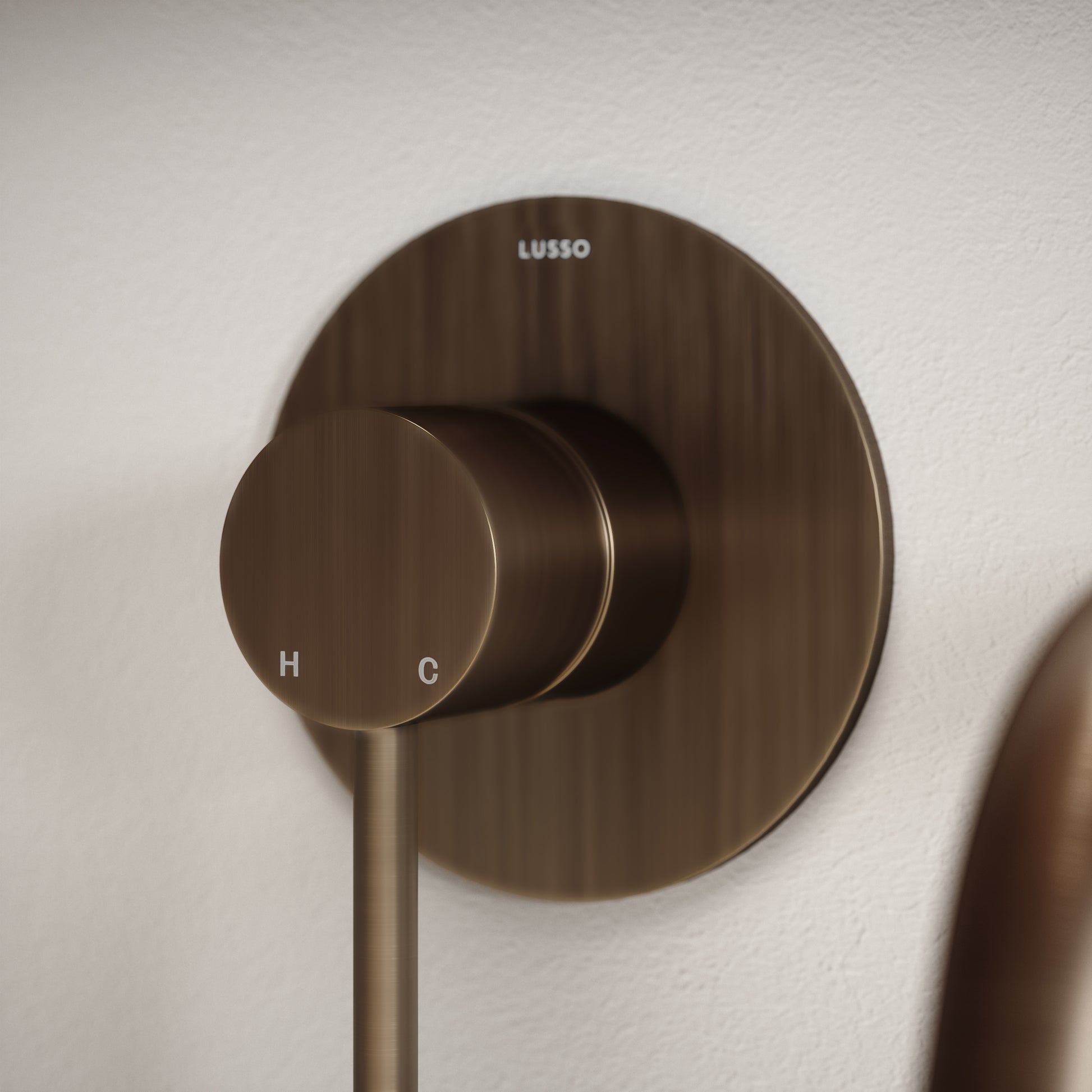 Luxe Brushed Bronze Wall Mounted Bath Mixer Tap