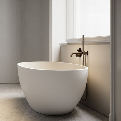 Luxe Brushed Bronze Wall Mounted Bath Shower Mixer Tap