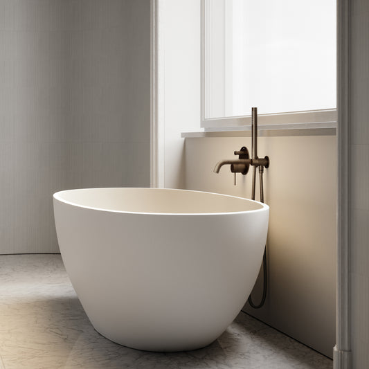 Luxe Brushed Bronze Wall Mounted Bath Shower Mixer Tap