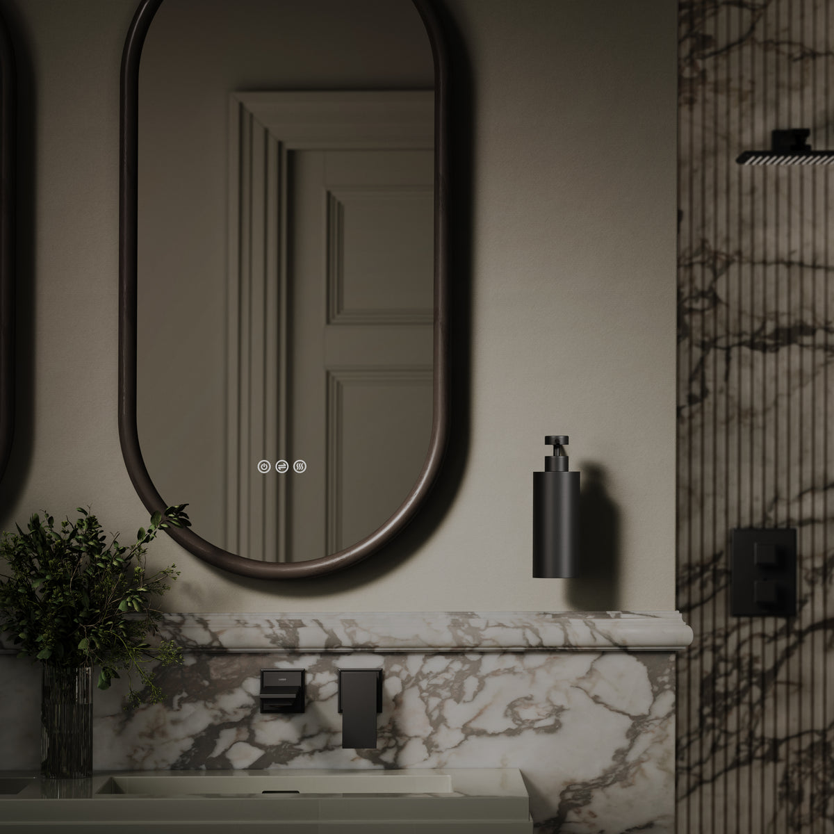 Luxe Matte Black Wall Mounted Soap Dispenser