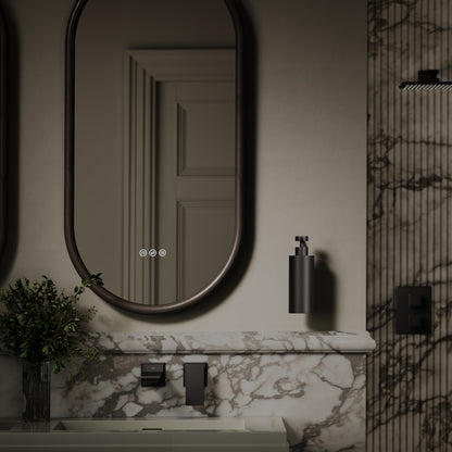 Luxe Matte Black Wall Mounted Soap Dispenser