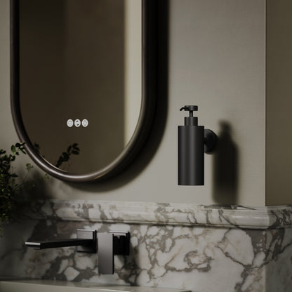 Luxe Matte Black Wall Mounted Soap Dispenser