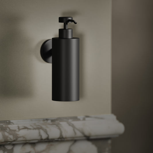Luxe Matte Black Wall Mounted Soap Dispenser