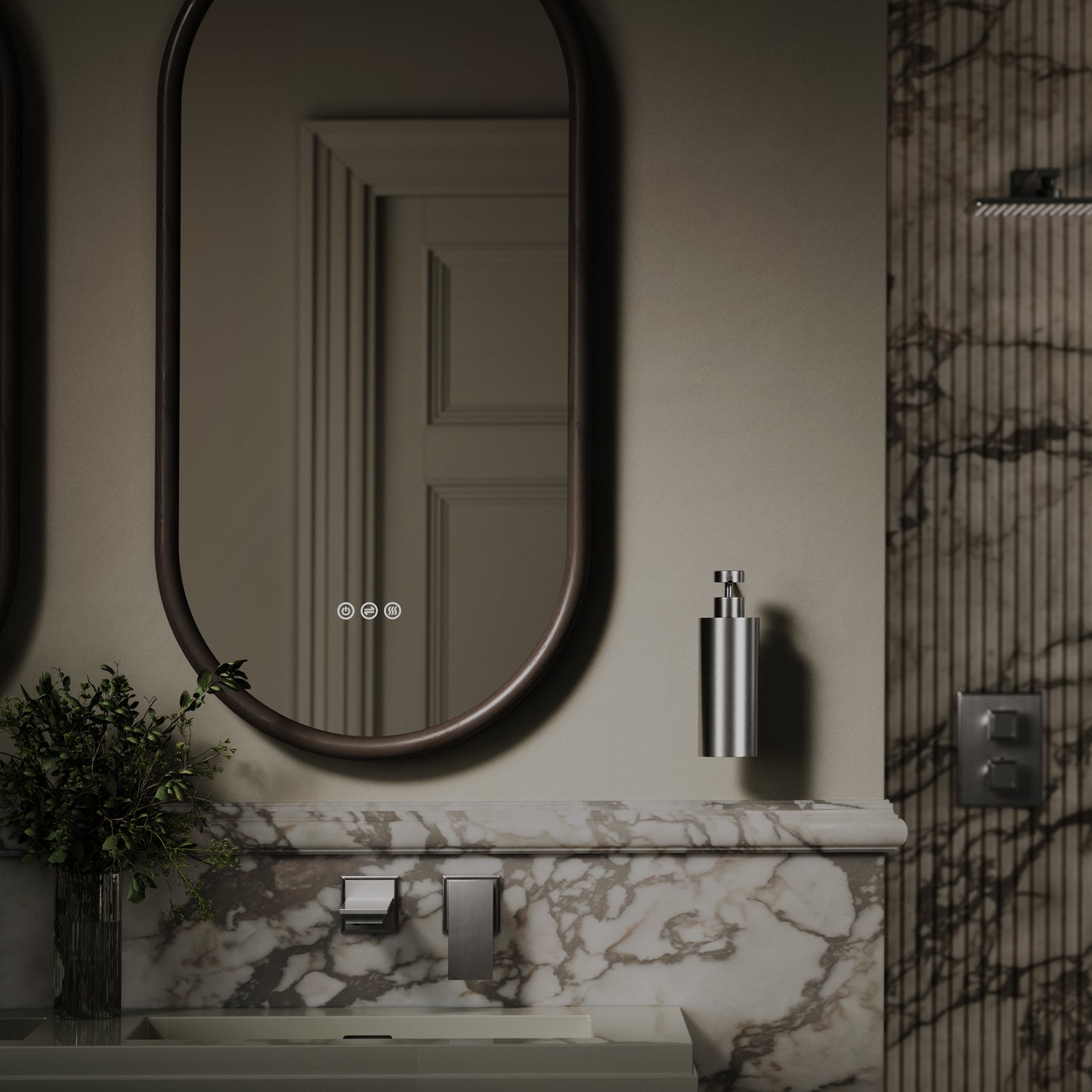 Luxe Brushed Stainless Wall Mounted Soap Dispenser