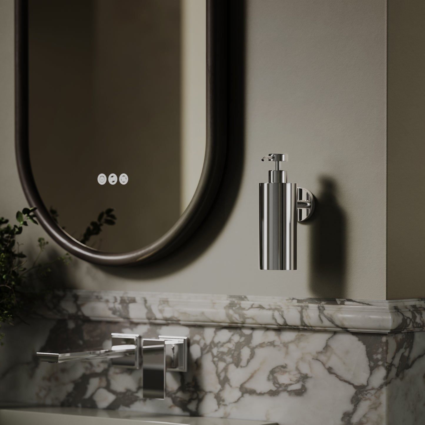 Luxe Chrome Wall Mounted Soap Dispenser