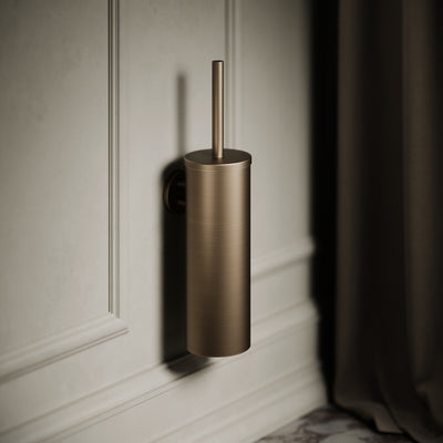 Luxe Brushed Bronze Wall Mounted Toilet Brush