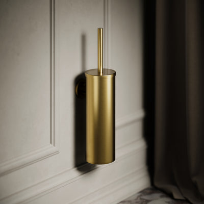 Luxe Brushed Gold Wall Mounted Toilet Brush