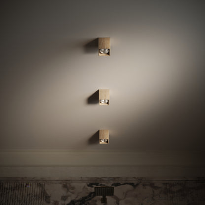Mastro Travertine Square Ceiling Light 100mm