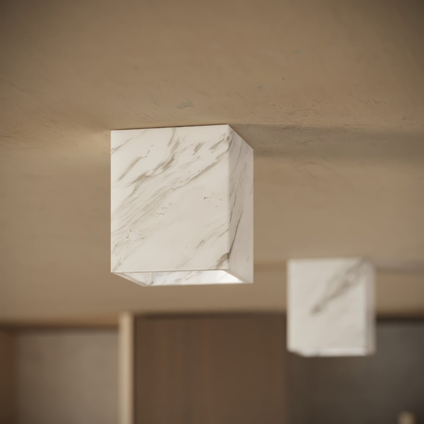 Mastro Volakas Square Ceiling Light 100mm
