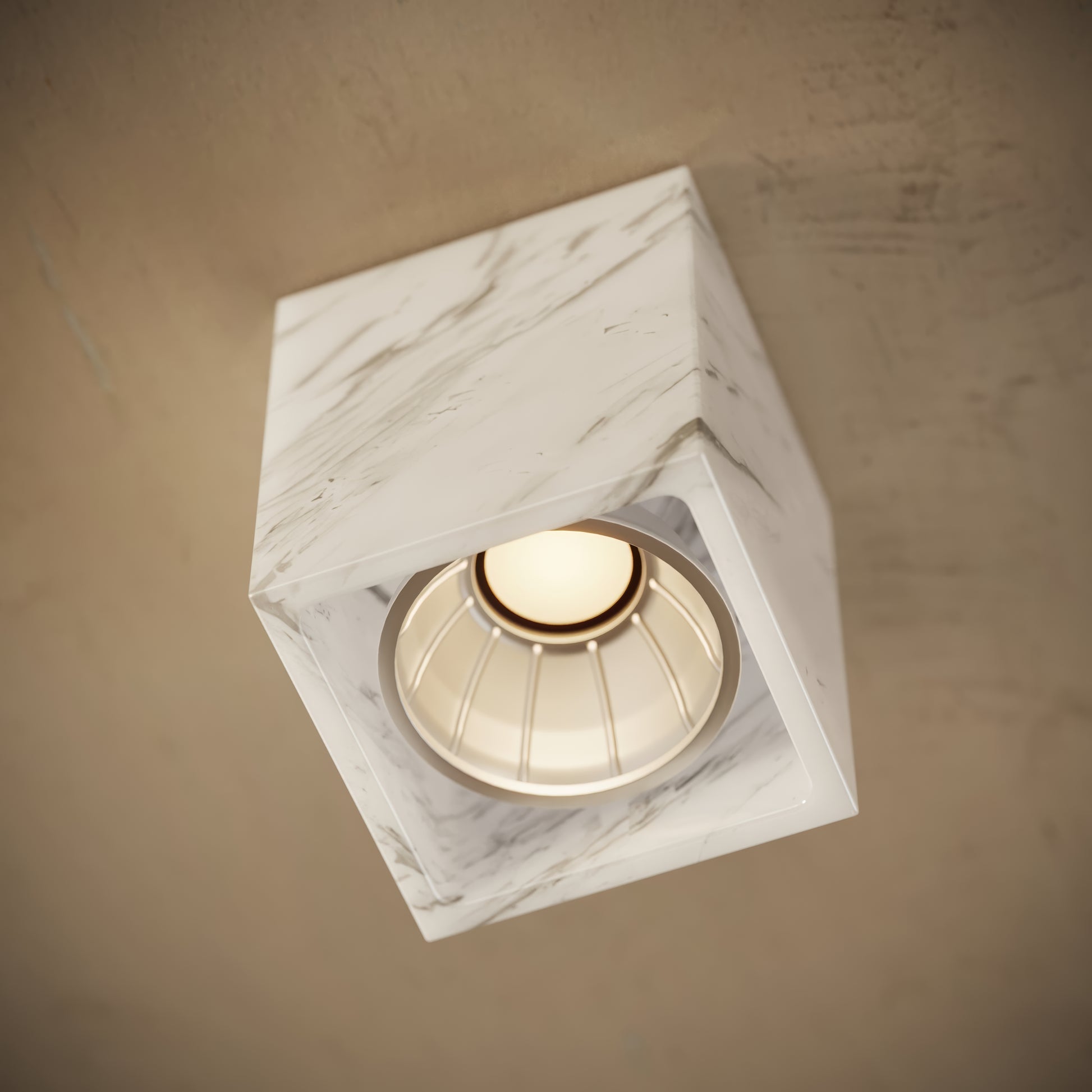 Mastro Volakas Square Ceiling Light 100mm