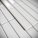 Metro Diamond White Glazed Porcelain Bevelled Wall Tile Sample