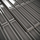 Metro Stirling Grey Glazed Porcelain Bevelled Tile Sample