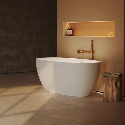 Lusso Light Mimi AirWave White Freestanding Air Spa Bath 1500mm