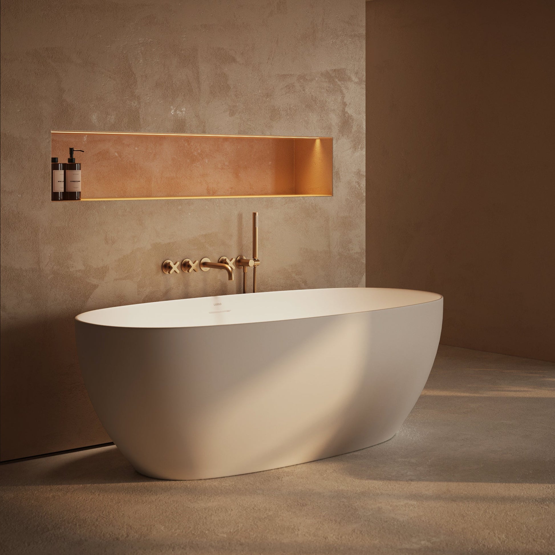 Lusso Light Mimi AirWave White Freestanding Air Spa Bath 1700mm