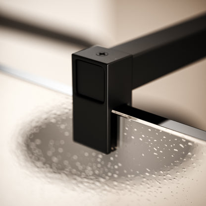 Modular Matte Black Complete Walk In Shower Enclosure - KIT A - All Sizes
