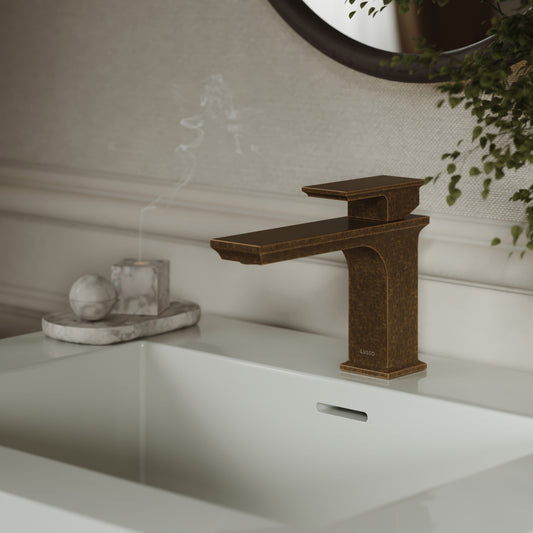 Baroque Aged Bronze Monobloc Basin Mixer Tap