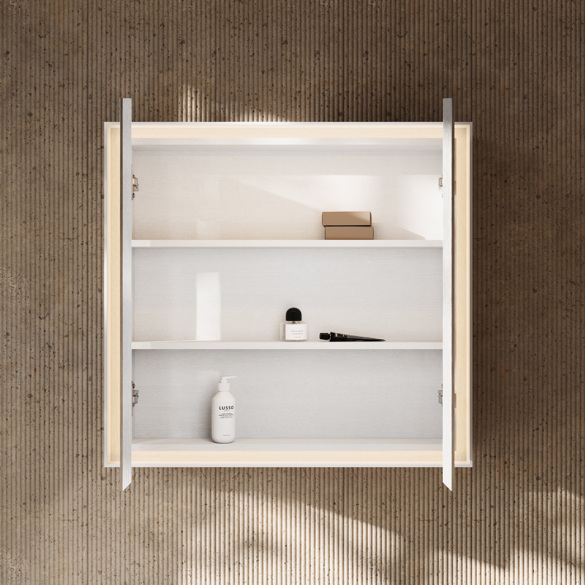 Nova Matte White LED Mirror Cabinet 800mm