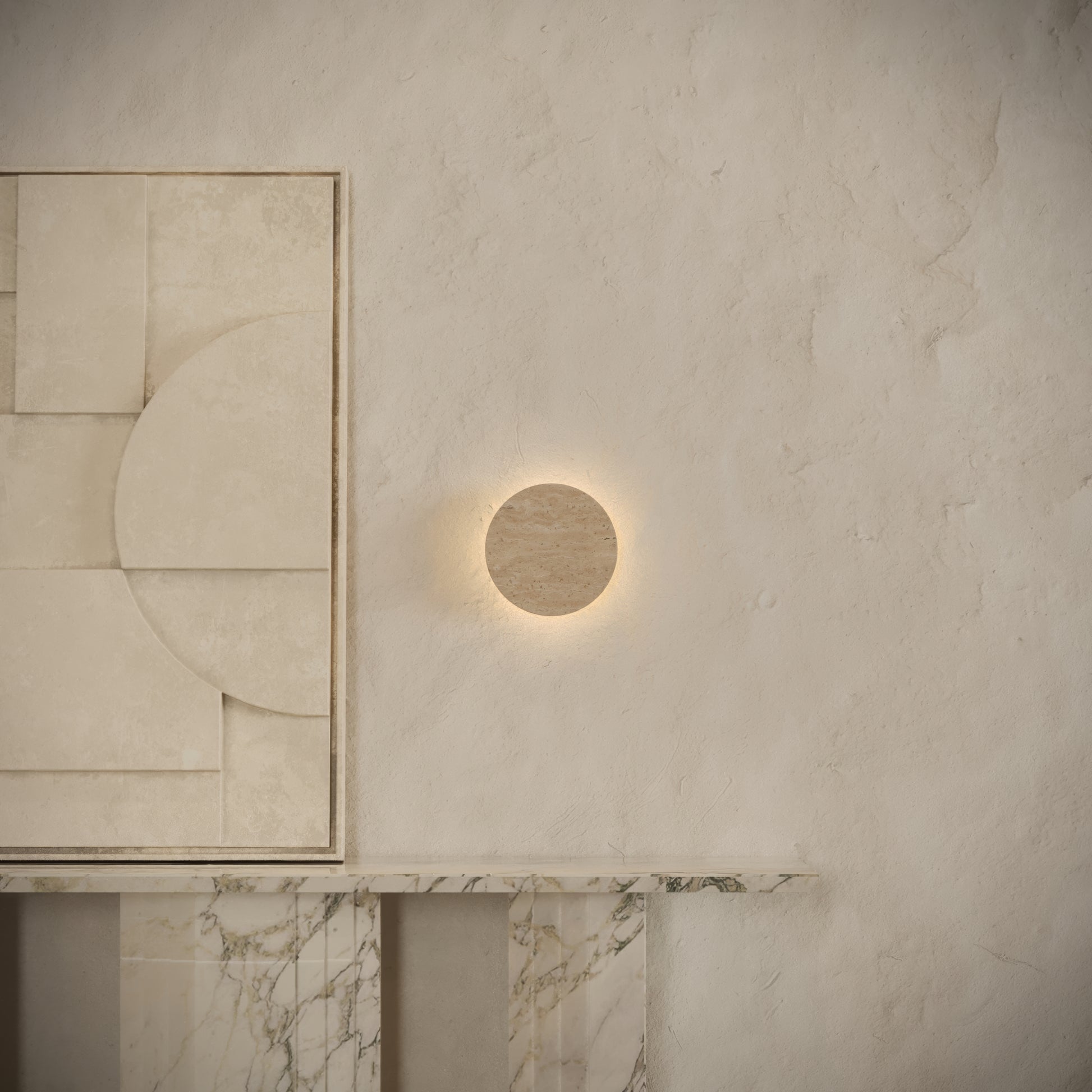 Oro Travertine LED Wall Sconce Light 150mm