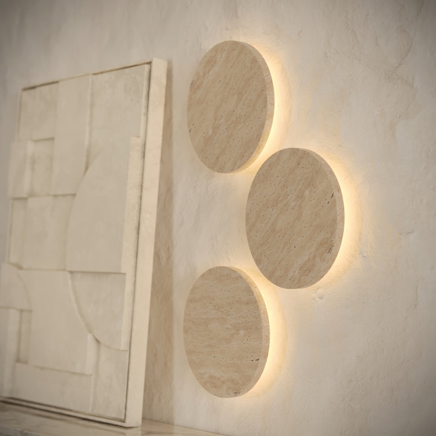 Oro Travertine LED Wall Sconce Light 260mm