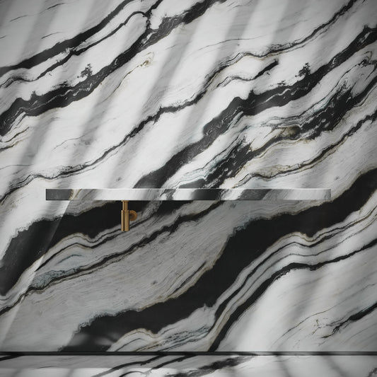Levitare Panda Marble Ultra Thin Wall Mounted Basin 1200mm (Offset Waste)