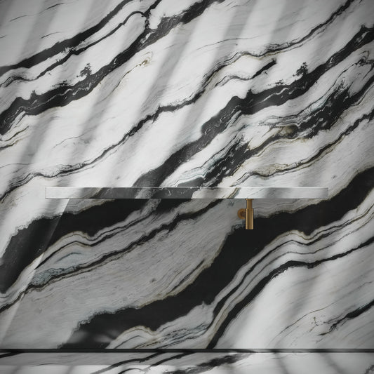 Levitare Panda Marble Ultra Thin Wall Mounted Basin 1200mm (Offset Waste)