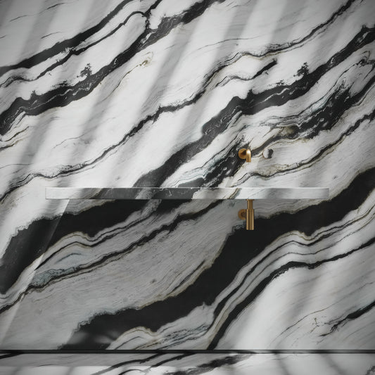 Levitare Panda Marble Ultra Thin Wall Mounted Basin 1200mm (Offset Waste)