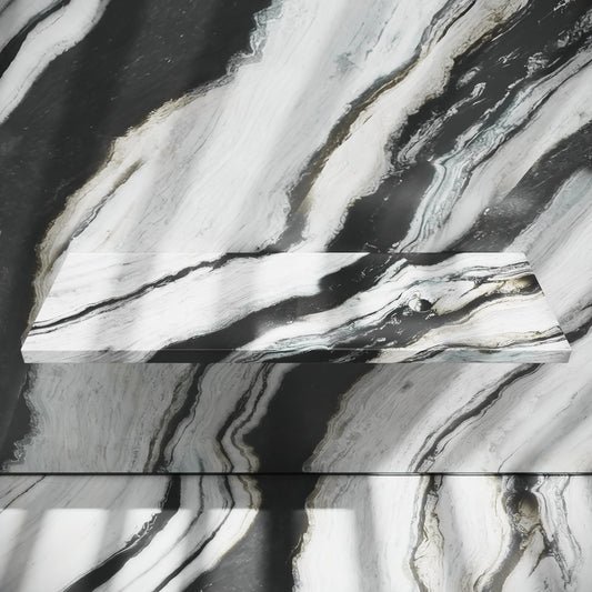 Levitare Panda Marble Ultra Thin Wall Mounted Basin 1200mm (Offset Waste)