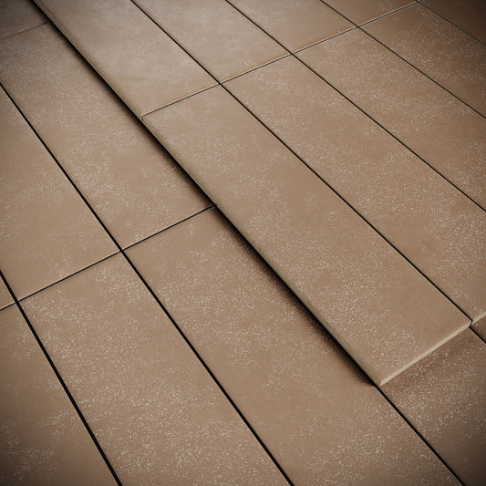 Palma Classic Mocha Matte Porcelain Brick Tile Sample