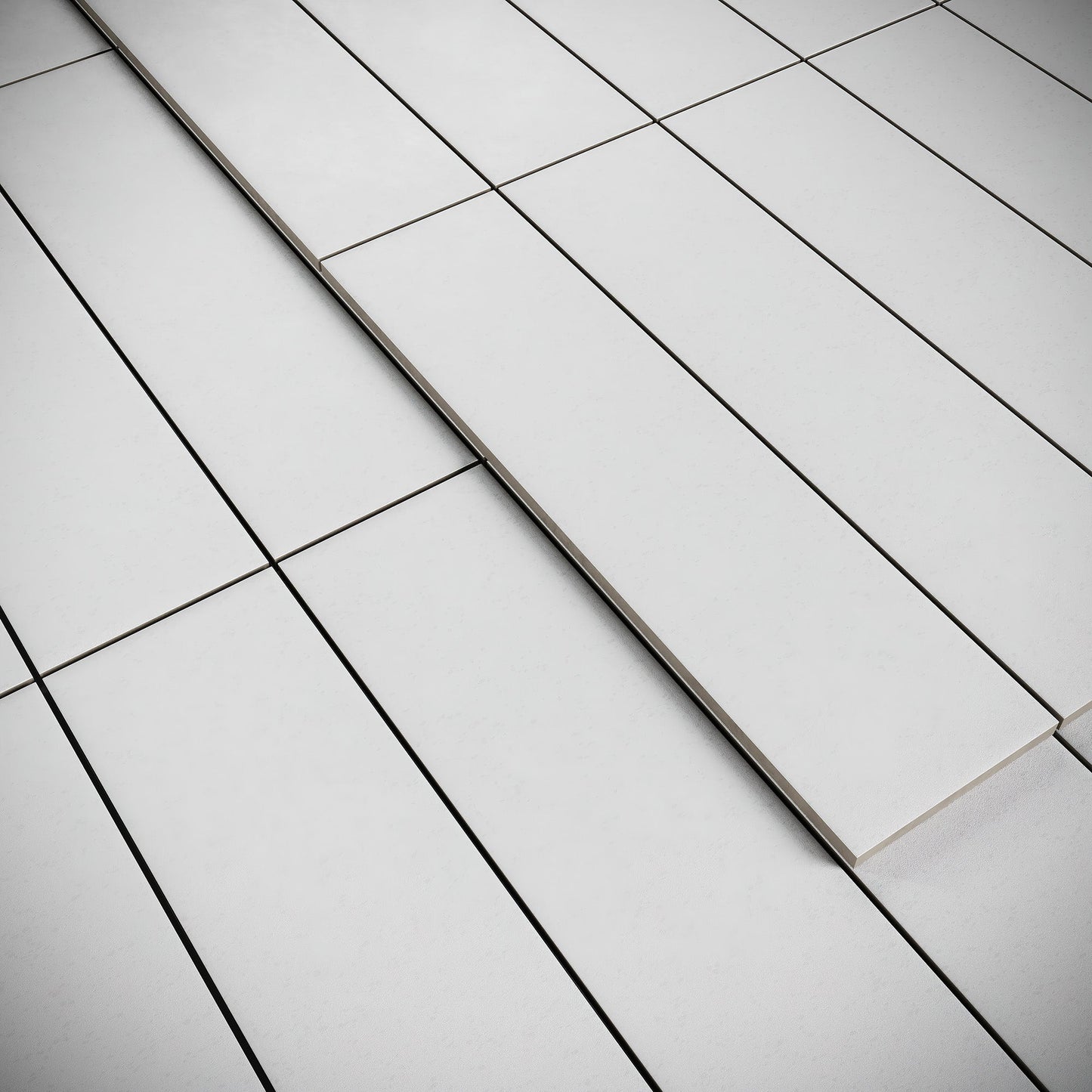 Palma Whispering Ash Grey Matte Porcelain Brick Tile Sample