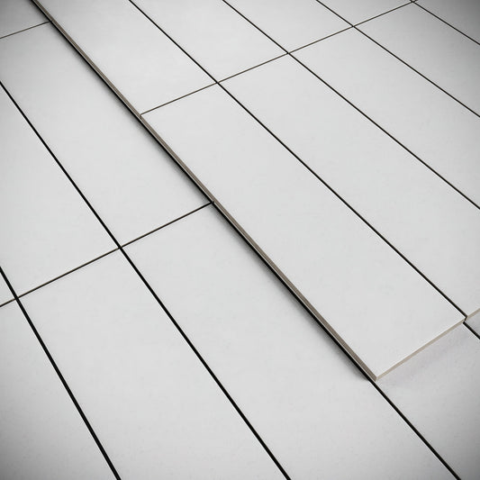 Palma Whispering Ash Grey Matte Porcelain Brick Tile Sample