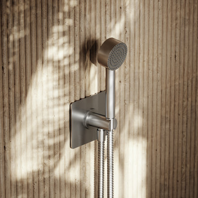 Porto Round Handheld Shower Brushed Stainless