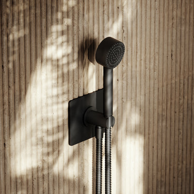 Porto Round Handheld Shower Matte Black