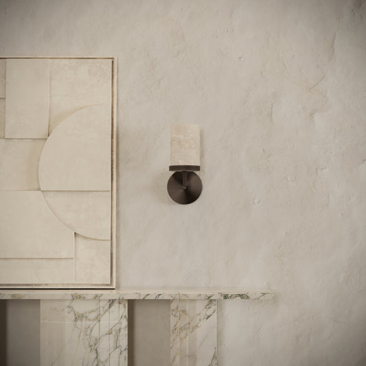 Riflesso Alabaster Wall Sconce Light Deep Bronze 260mm