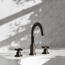 Regal Deep Bronze Crosshead Deck Mounted 3-Hole Basin Mixer Tap