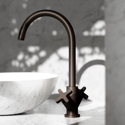 Regal Deep Bronze Crosshead Kitchen Mixer Tap