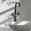 Regal Brushed Bronze Crosshead Tall Basin Mixer Tap