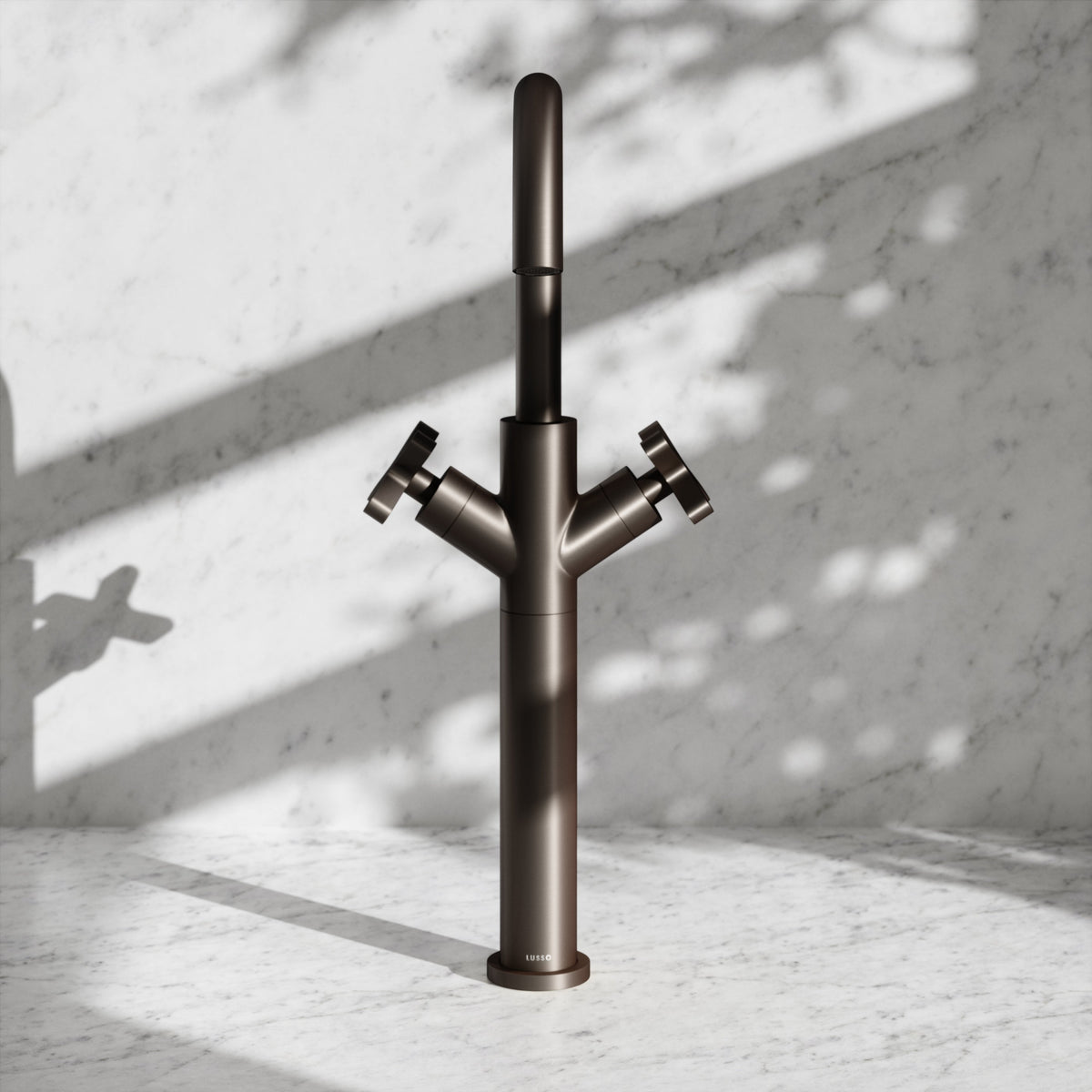 Regal Deep Bronze Crosshead Tall Basin Mixer Tap