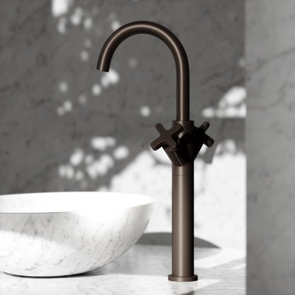 Regal Deep Bronze Crosshead Tall Basin Mixer Tap