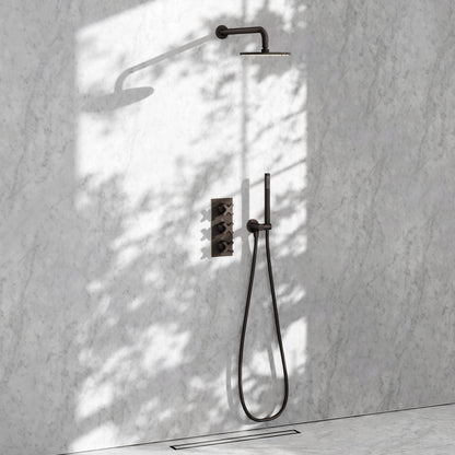 Regal Deep Bronze Crosshead Thermostatic 2-Way Mixer Shower System