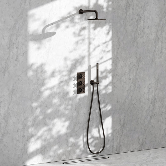 Regal Deep Bronze Crosshead Thermostatic 2-Way Mixer Shower System